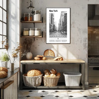 New York City Poster Vintage Cityscape Skyline Wall Art