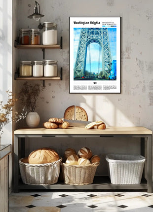 Washington Heights New York Landmark Travel Poster