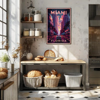 Miami Sunset Vibes Poster