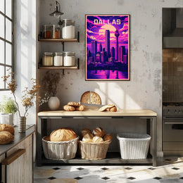 Dallas Skyline at Dusk Poster