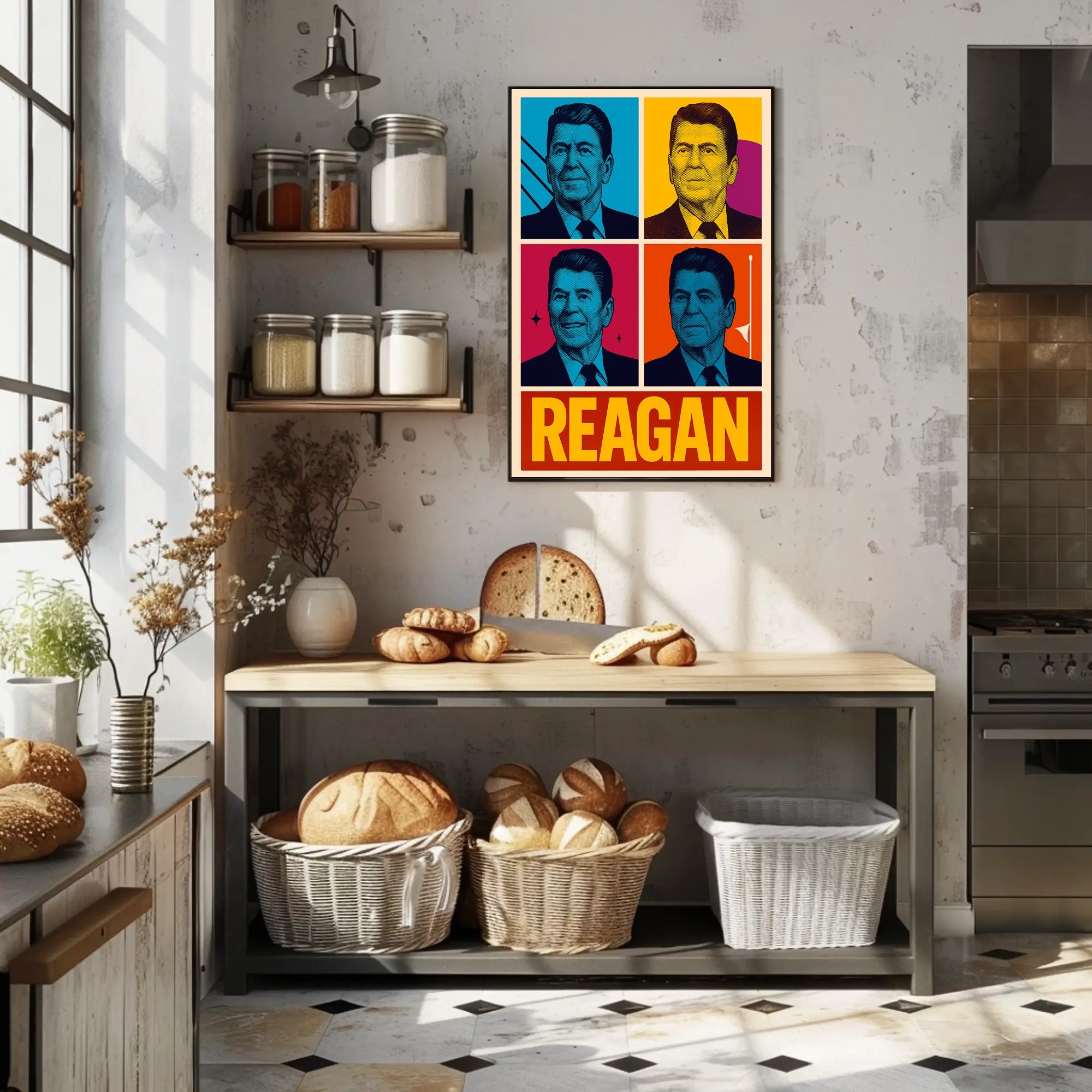 Ronald Reagan Pop Art Tribute Poster Decoration PosterGoat