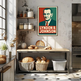 Lyndon Johnson Presidential Portrait Photography Poster