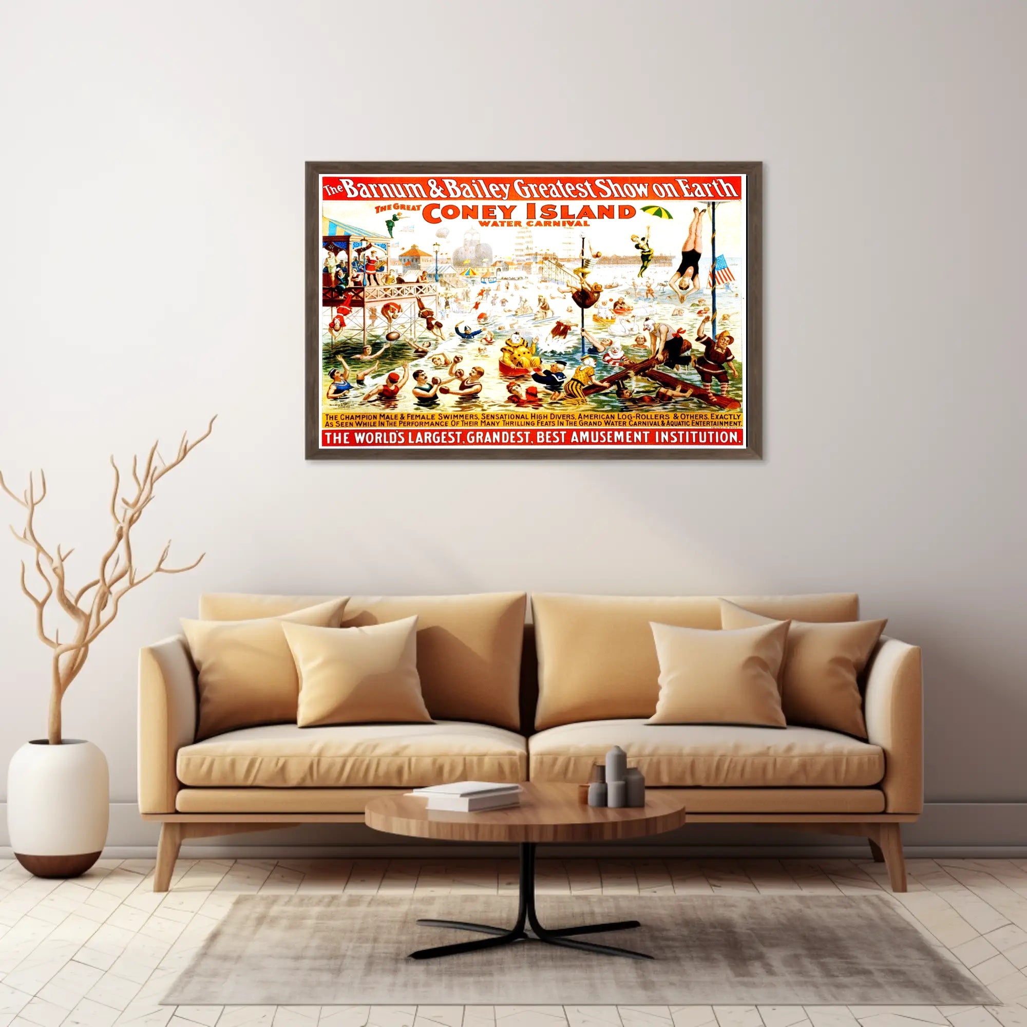The Great Coney Island Water Carnival Poster