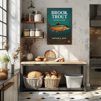 Nature's Gem Brook Trout Poster PosterGoat