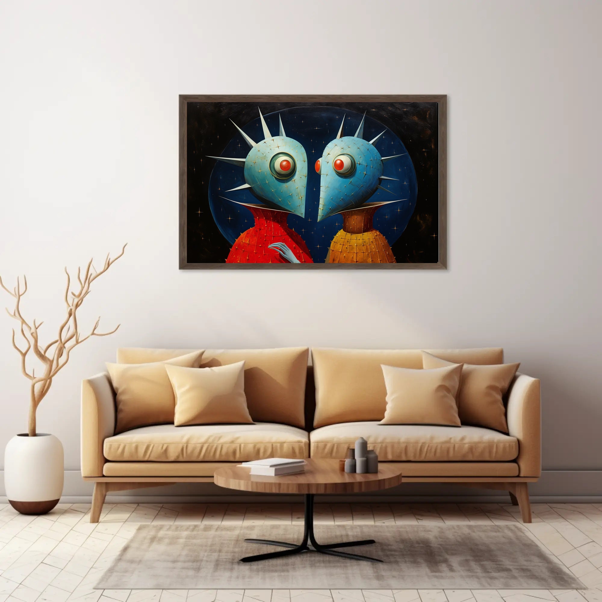 Surreal Alien Sci-Fi Art Poster - Futuristic Sci-Fi Poster