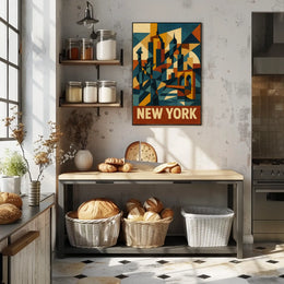 New York City Abstraction Abstract Poster