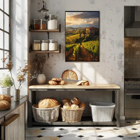 Tuscany Vineyard Landscape Travel Poster