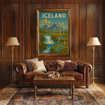 Majestic Icelandic Landscapes and Culture High-End Travel Poster