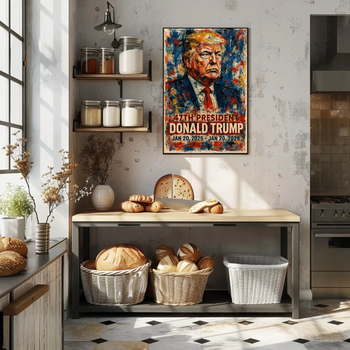 Patriotic Abstract Political Figure Art Poster 2025
