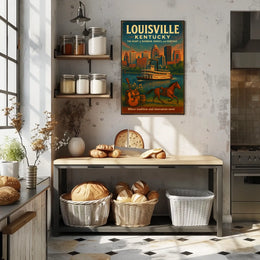 Louisville, Kentucky The Heart of Bourbon, Horses, and Heritage Poster