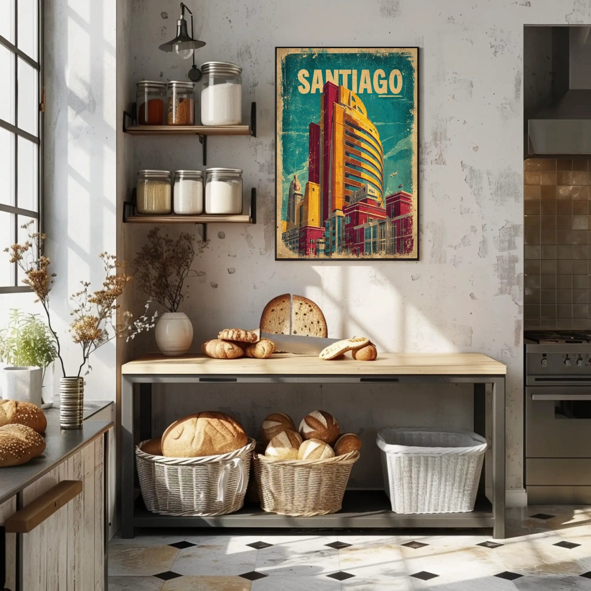 Santiago Cityscape Poster