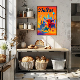 Dallas - Vibrant Cityscape Poster PosterGoat