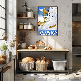 Winter Sports In Davos Poster
