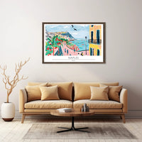 Vibrant Naples Seaside Poster PosterGoat