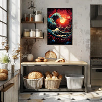 The Great Wave At Sunset Poster PosterGoat