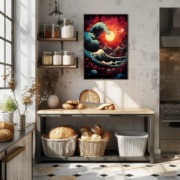 The Great Wave At Sunset Poster PosterGoat