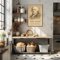 John Adams 2nd President Sketch Poster Art Print Decor PosterGoat