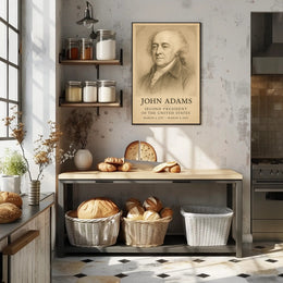 John Adams 2nd President Sketch Poster Art Print Decor PosterGoat