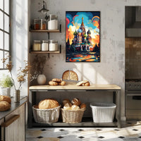 Saint Basil's Whimsical Abstract Poster