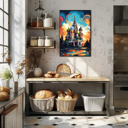 Saint Basil's Whimsical Abstract Poster