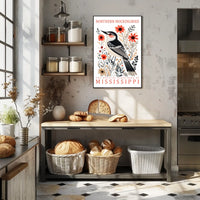 Northern Mockingbird Mississippi State Bird Poster
