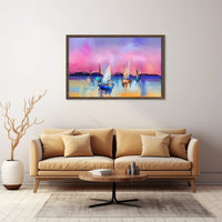 Serene Sunset Sails Poster