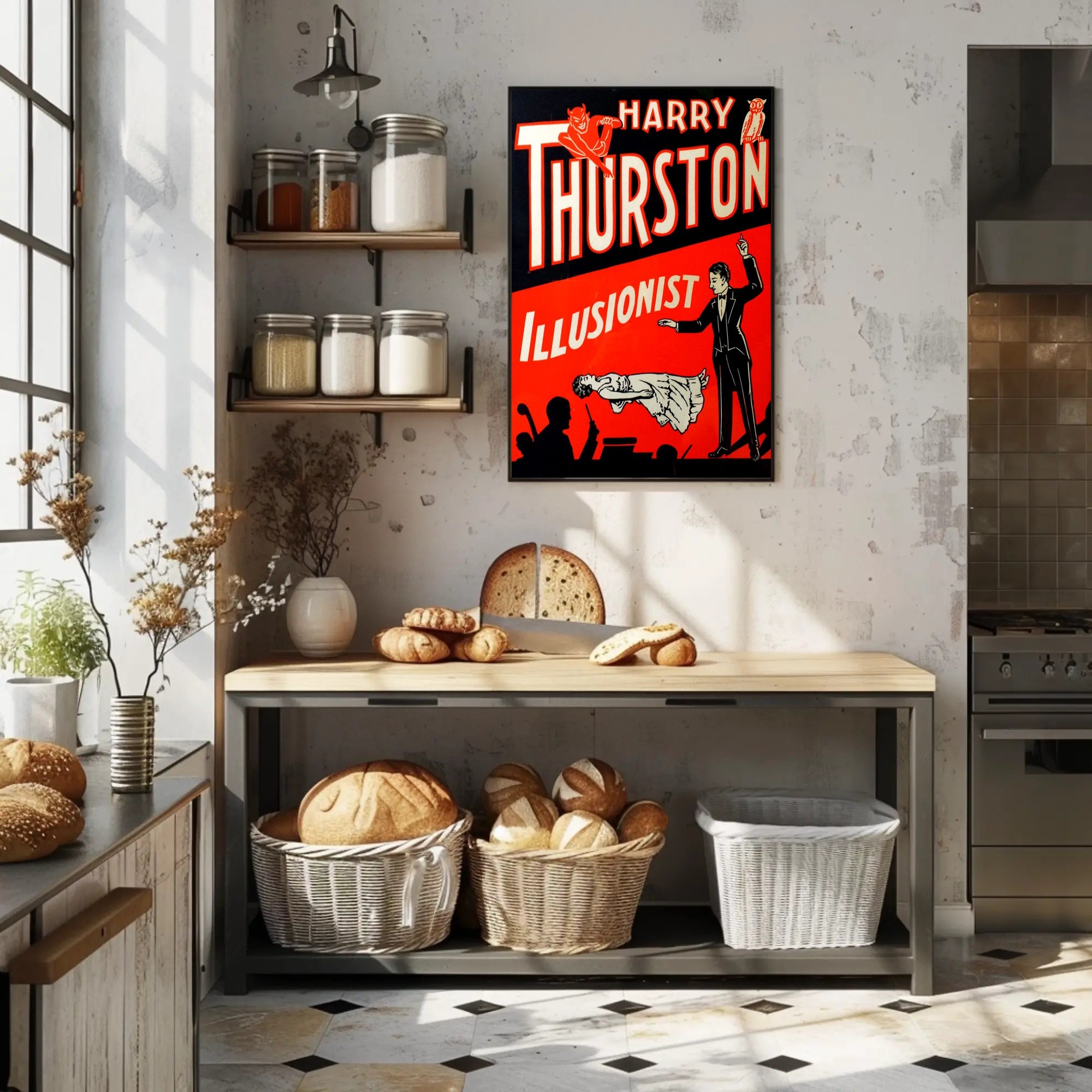 Harry Thurston Illusionist Vintage Magic Poster