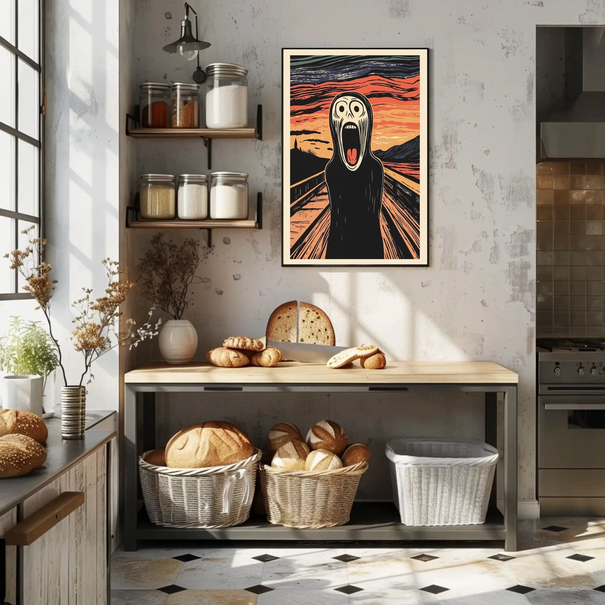 Expressionist Figure Horror Anxiety Bold Poster