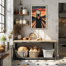 Expressionist Figure Horror Anxiety Bold Poster