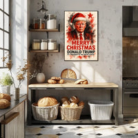 Festive Santa Hat Artwork - Abstract, Artistic, or Pop Culture Poster