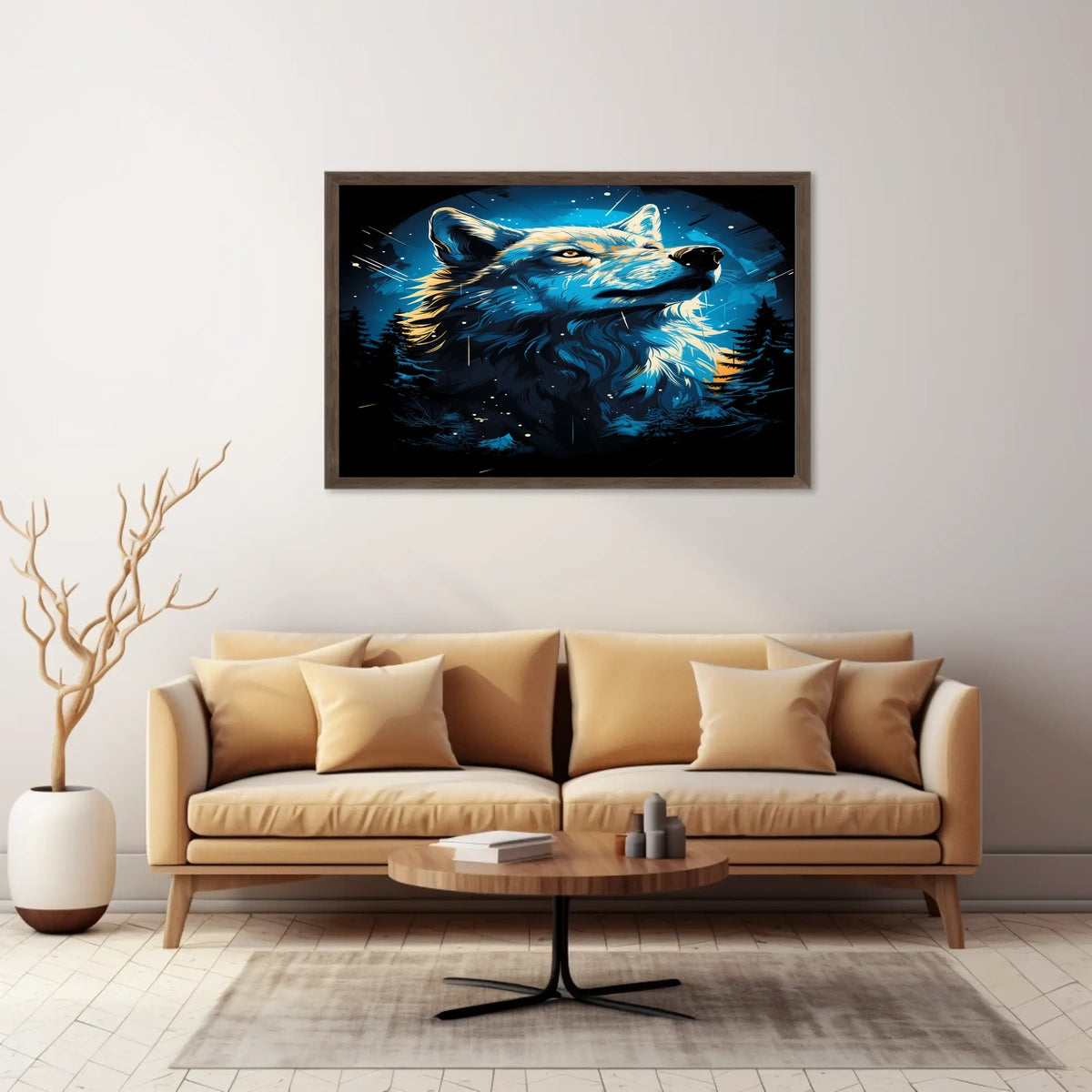 Majestic Wolf In The Moonlight Poster