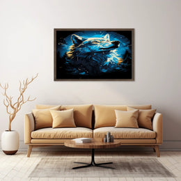 Majestic Wolf In The Moonlight Poster