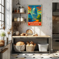Wisconsin State Capitol Madison Poster