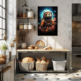 Cosmic Explorer Astronaut Raccoon Poster Wall Art Print