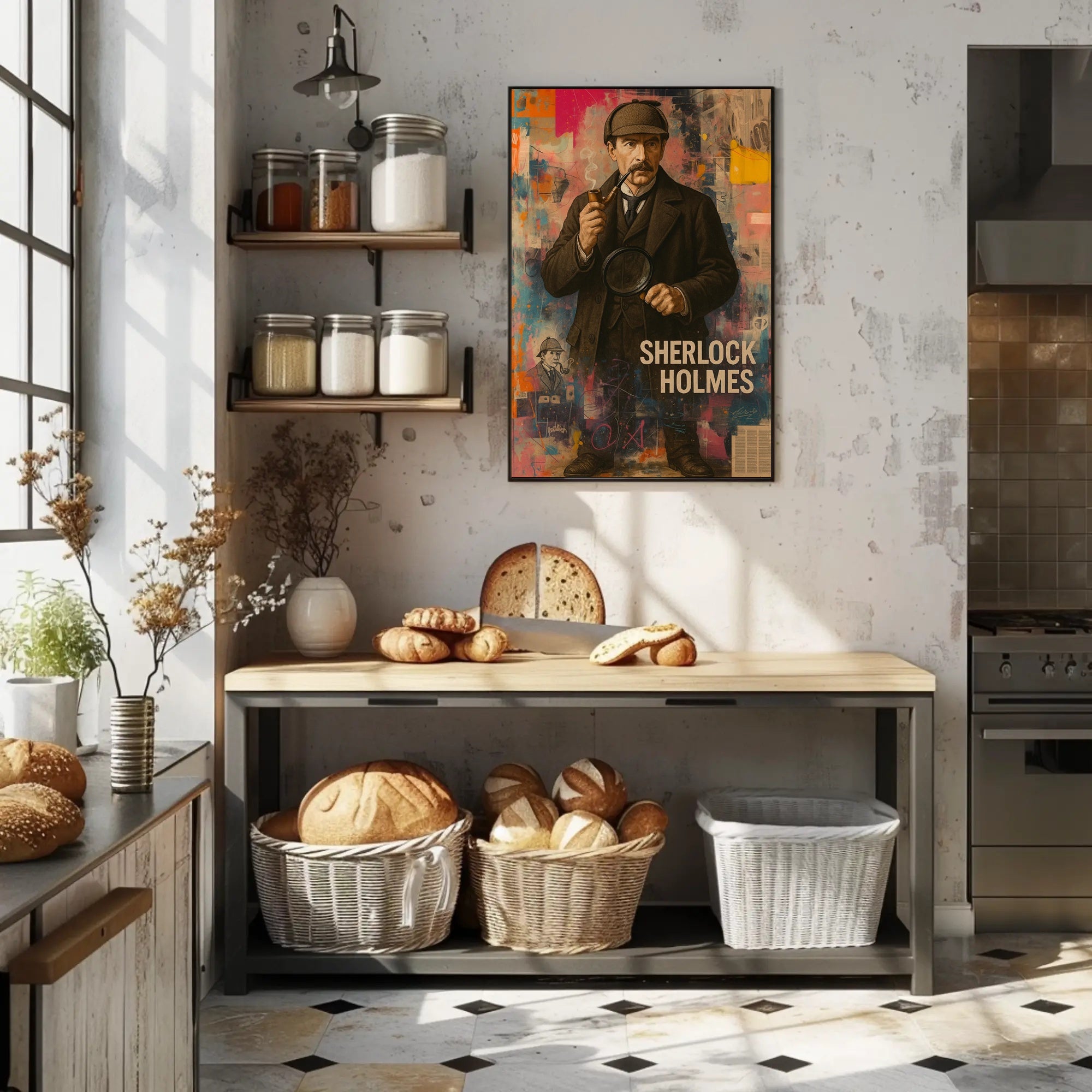 Sherlock Holmes Detective Vintage Art Poster - Pop Culture Poster