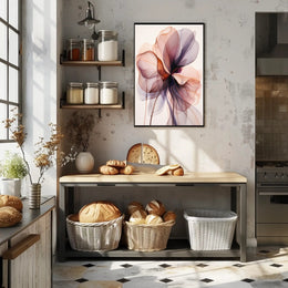 Stylized Floral Abstract Art Print - Abstract, Artistic, or Pop Culture Poster