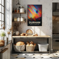 Durham Skyline Vibrant Digital Painting Poster