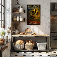 Jesse Owens Vintage Olympic Triumph Poster Art