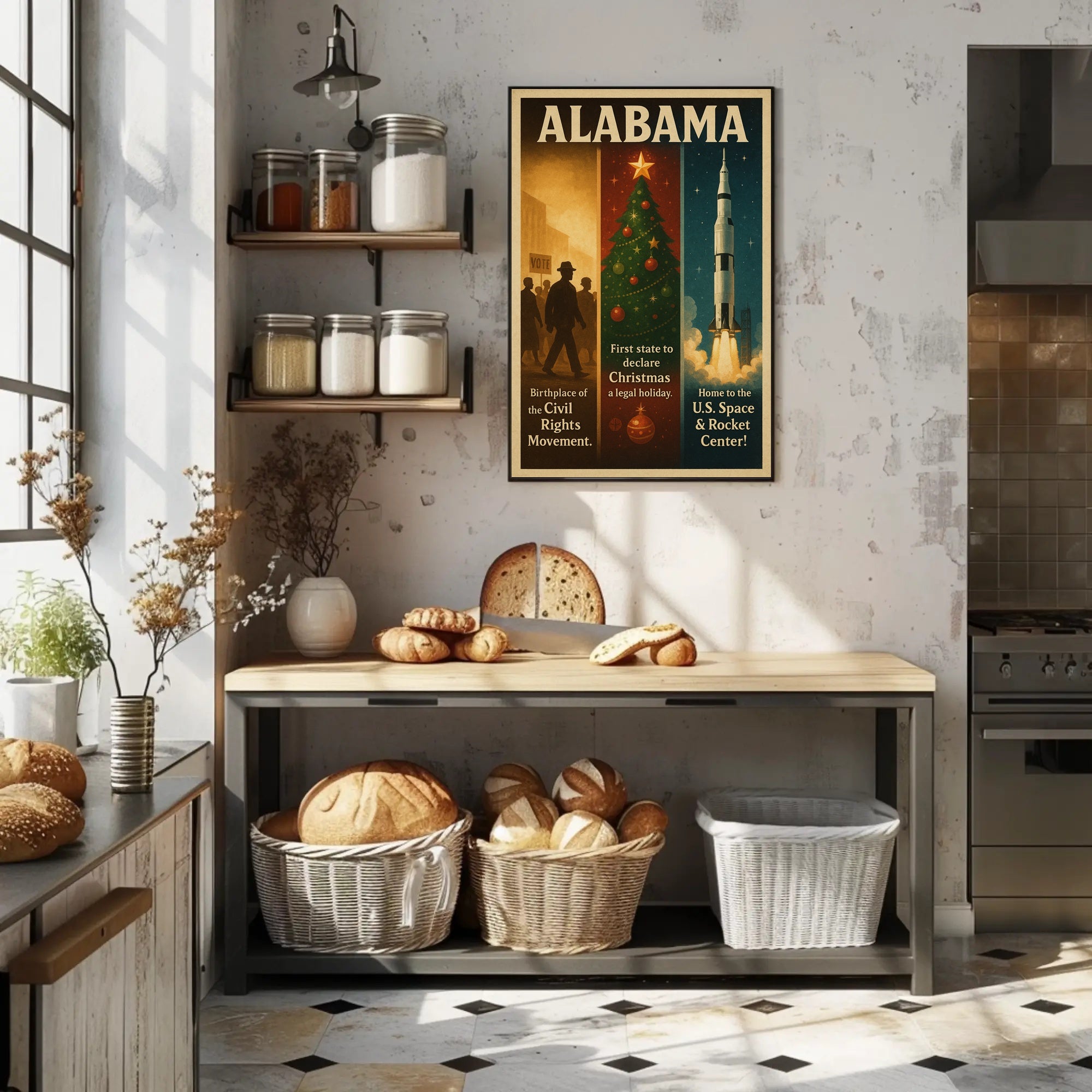 Alabama A State Of Historical Poster
