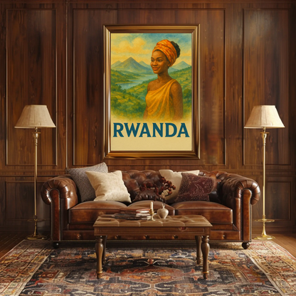 Rwanda Woman Valley Pride Poster Travel