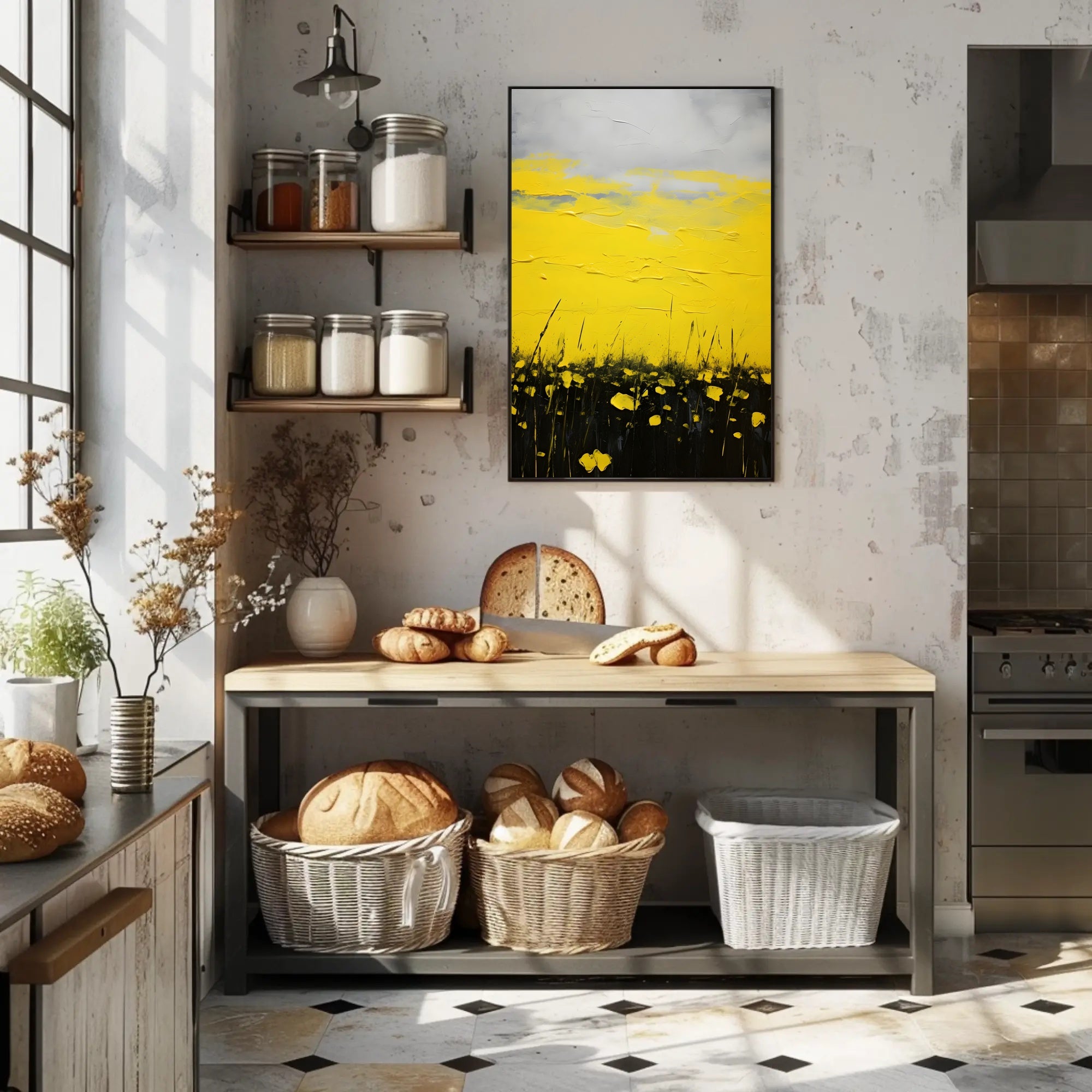 Vibrant Fields Landscape Poster Wall Art Print