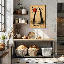 Gateway Arch Ink Wash Cultural or Heritage Poster