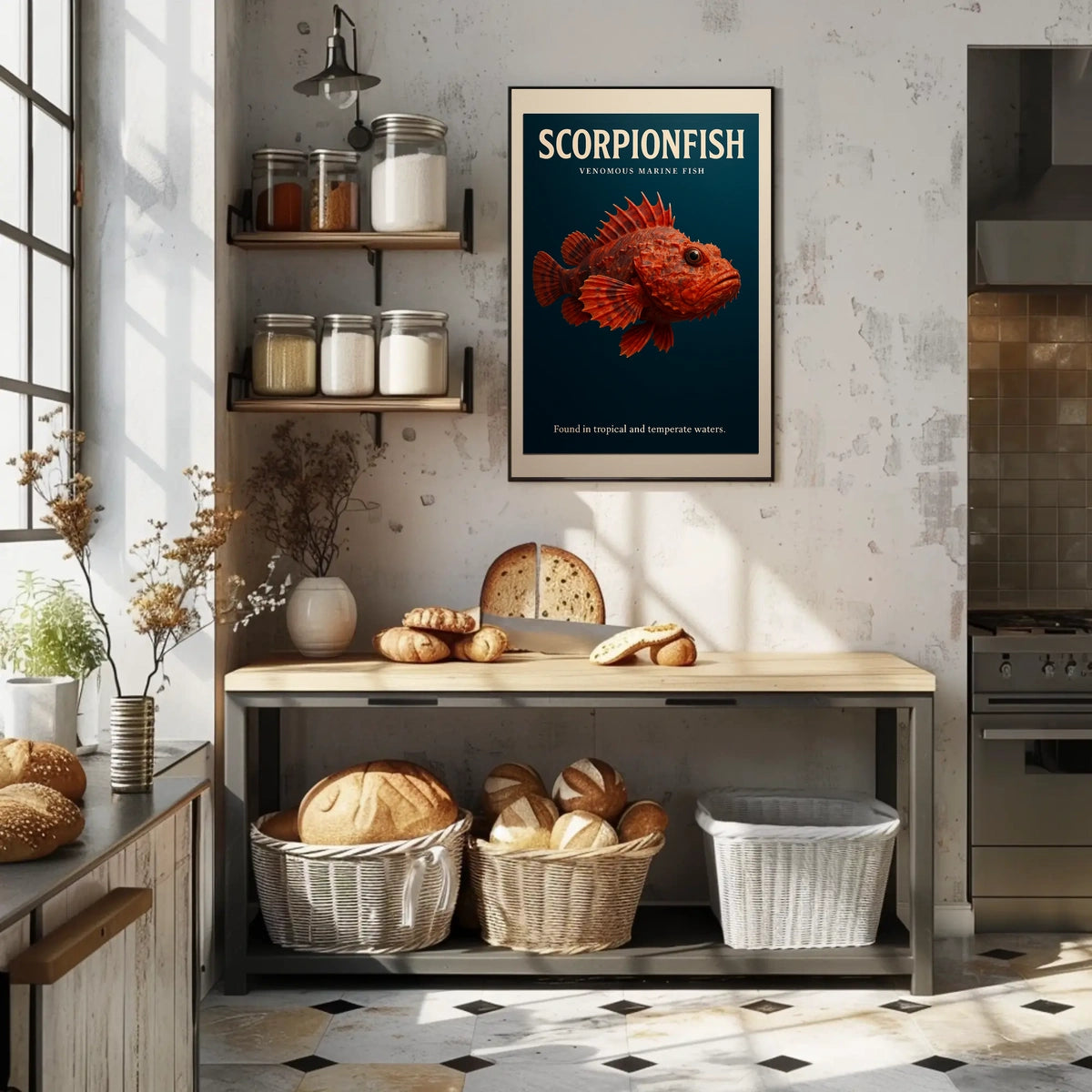 Scorpionfish Venomous Marine Fish Poster