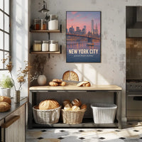 New York City Pastel-Hued Skyline Poster