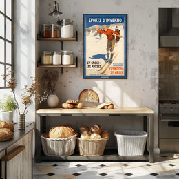 Winter Sports In The Jura Mountains Poster