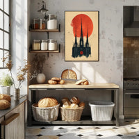 Mystical Owl in Enchanted Forest Art Poster PosterGoat