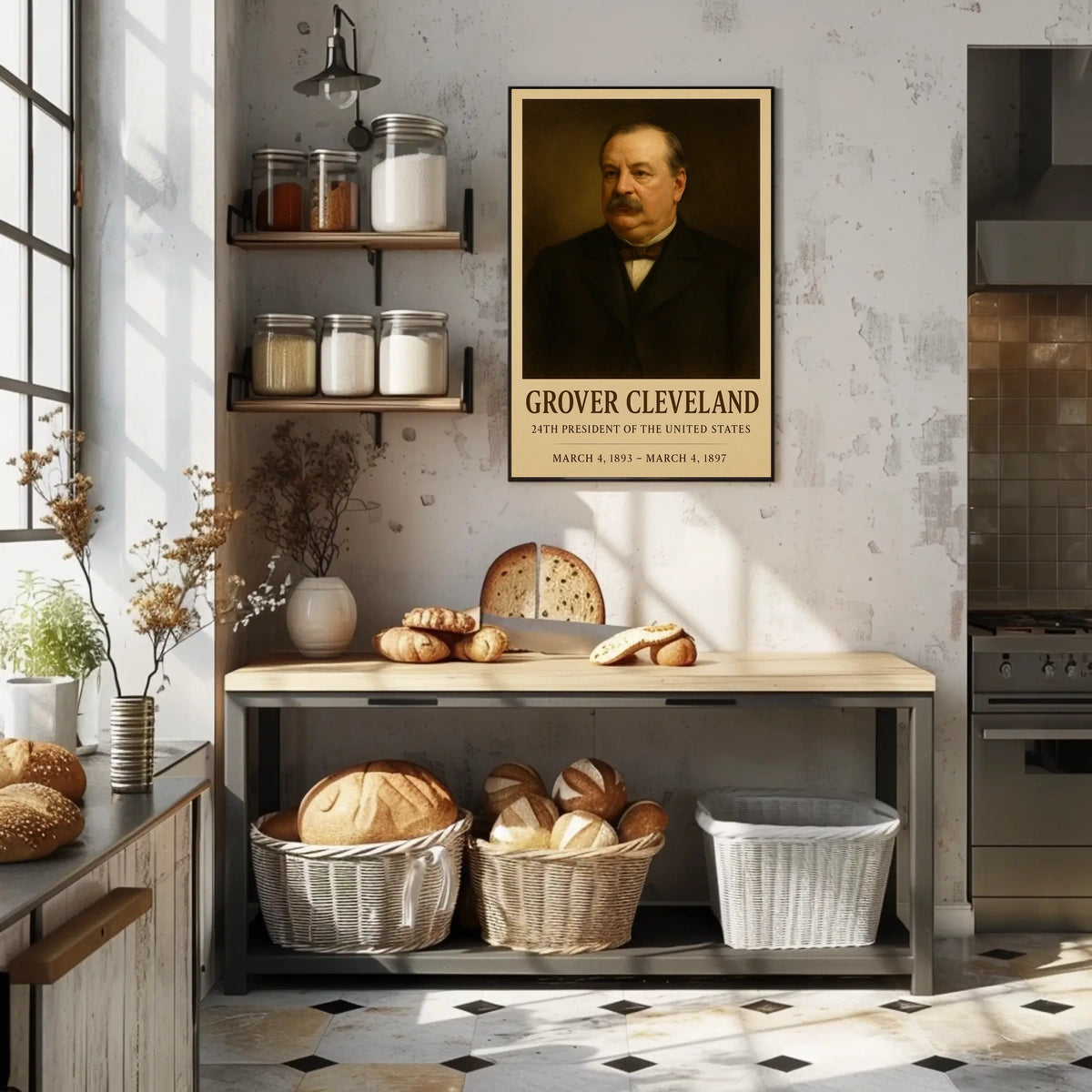 Grover Cleveland Classic Portrait Historical or Presidential Poster