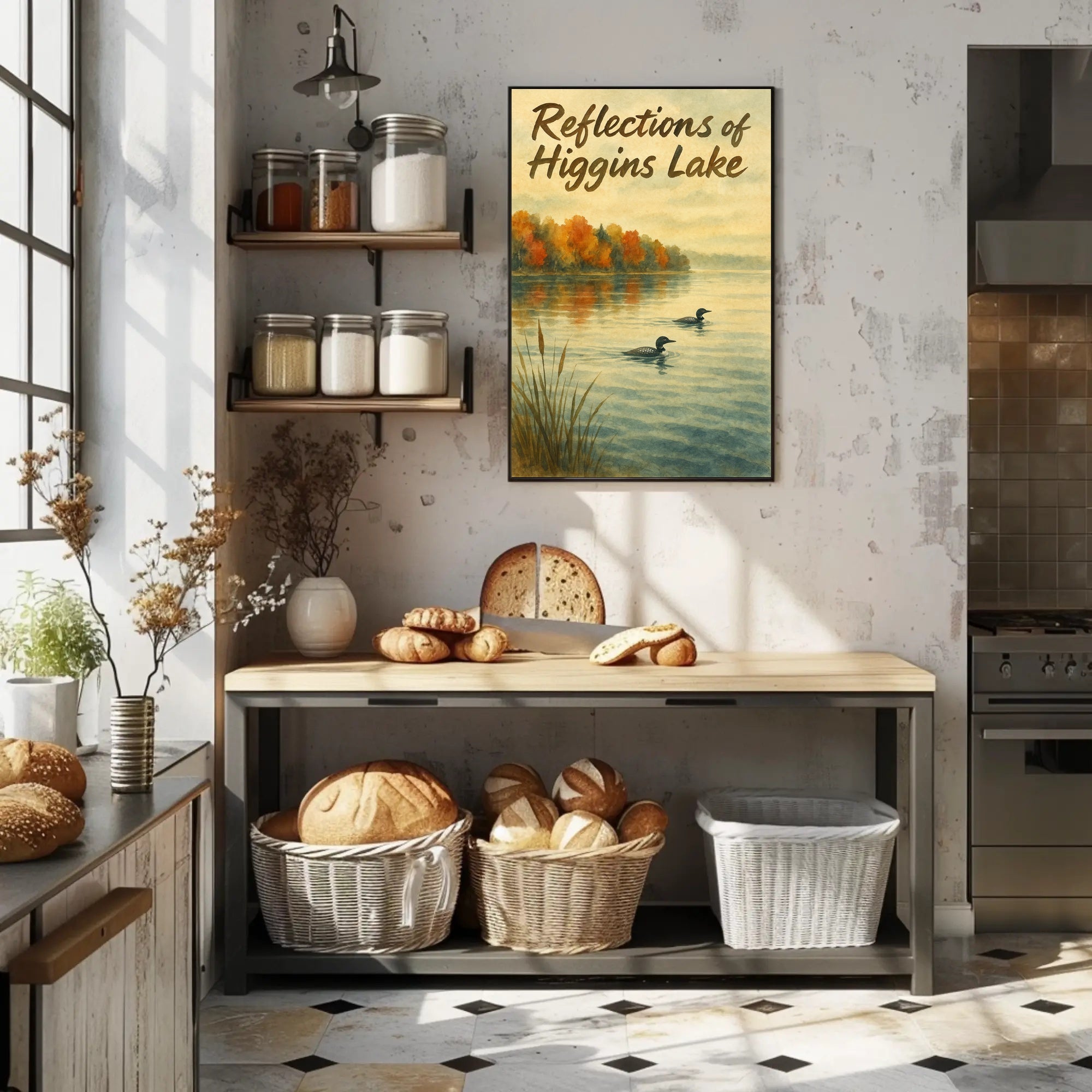 Reflections of Higgins Lake Nature-Themed Poster