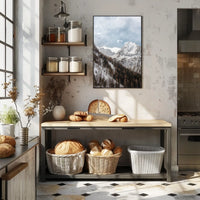 Majestic Winter Peaks Poster National Park Poster