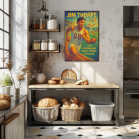 Jim Thorpe Iconic Multi-Sport Legend Poster